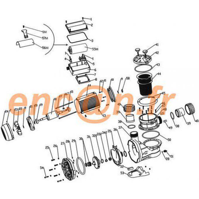 Pièces détachées de pompes VIPool MPB (C-GM-16)