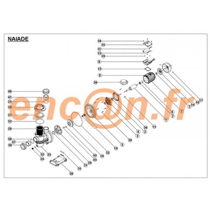 Pièces détachées de pompe Guinard Naiade (modèles à partir de 2007)