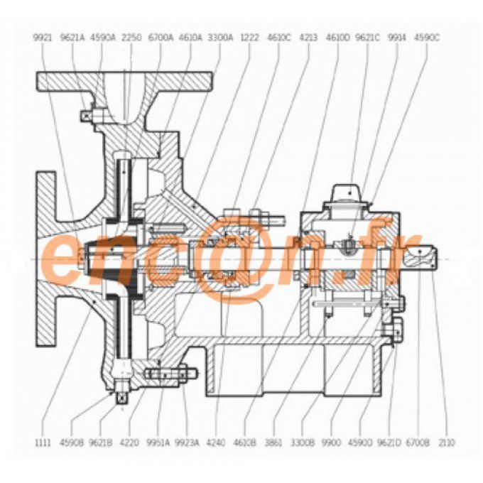 Pièces détachées de pompe salmson NRG (kits 4071666 - 4071667 - 4071668 - 4071669)