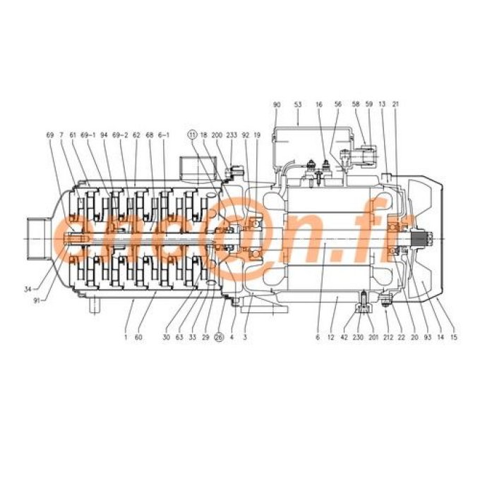 Pièces détachées (Joint de corps) de pompe Ebara MATRIX série 3 - 5 - 10