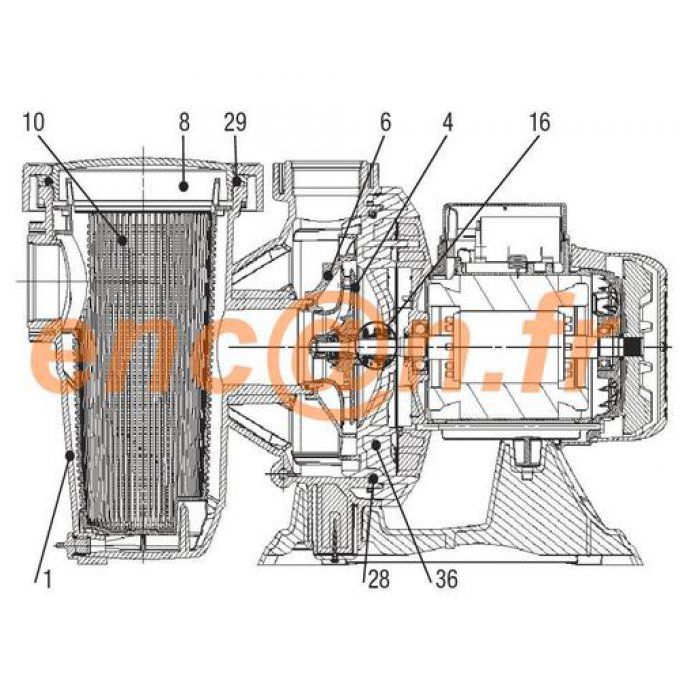 Pièces détachées de pompe DAB EUROPRO 50-75-100 (838269-R00010355-ZDER011)