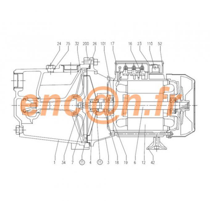 Pièces détachées de surpresseur Ebara AGA 060 - 075 - 100 (364500013 - 990007040)