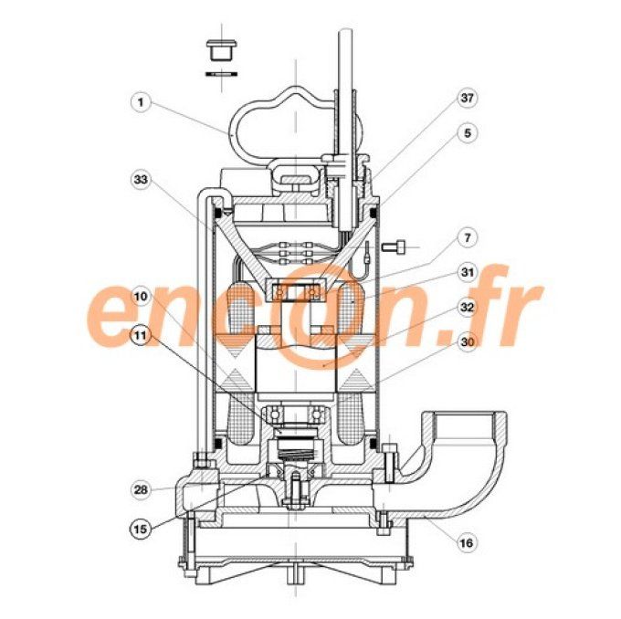 POMPE RELEVAGE EAUX CHARGEES SEMISON 290 (Remplace la SEMISON 265)