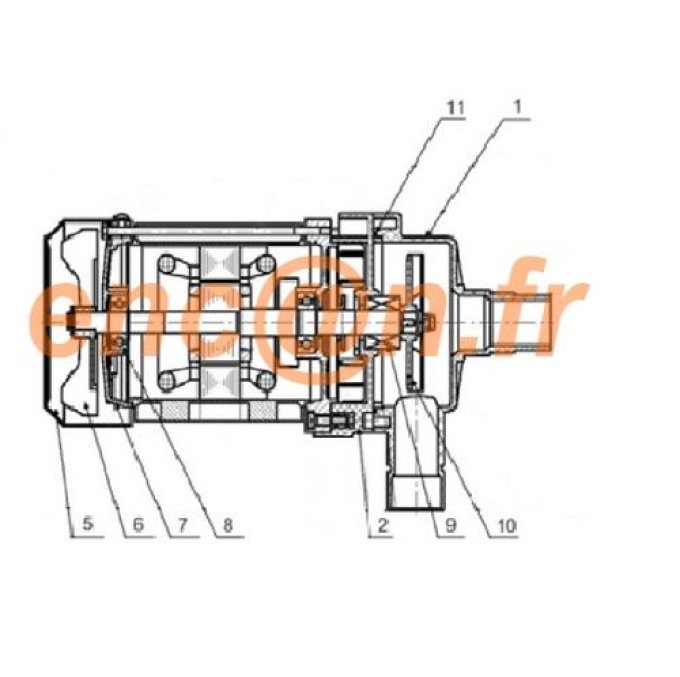 Pièces détachées de pompe Trigano PSC071 (J-PSC064) Diamètre 12 mm