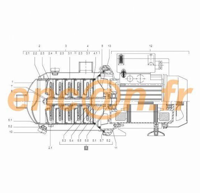 Pièces détachées de pompe Wilo AF BASIC-MC 304 et AF COMFORT-MC 305 EM (4049859)