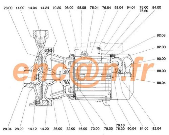 Pièces détachées (Garnitures mécaniques) de pompe Calpeda NM et NMM série 10 - 11 et 12