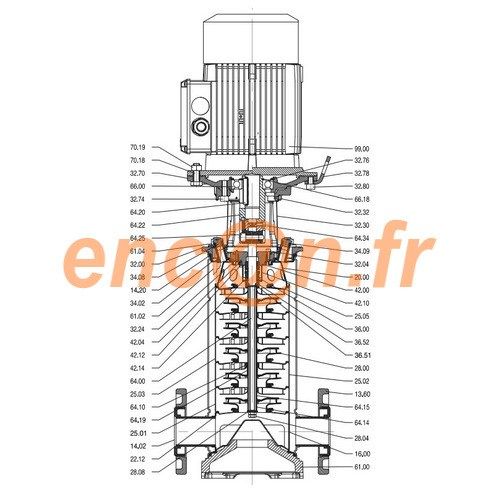 Garniture mécanique de pompe Calpeda MXV 50-1508