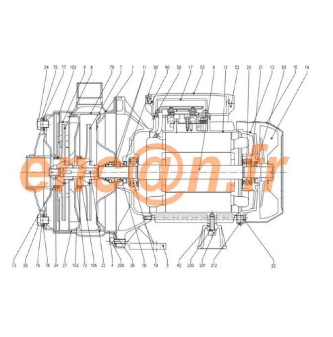 Garniture mécanique de pompe Ebara 2CDX/I 200/40