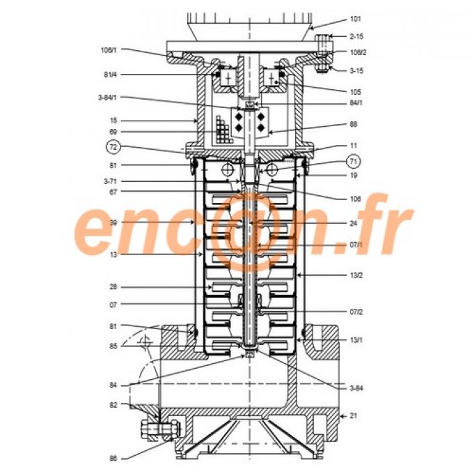 Kit joints de corps de pompe Leroy somer MIV 3 - 5 - 8 - 16 à brides ovales