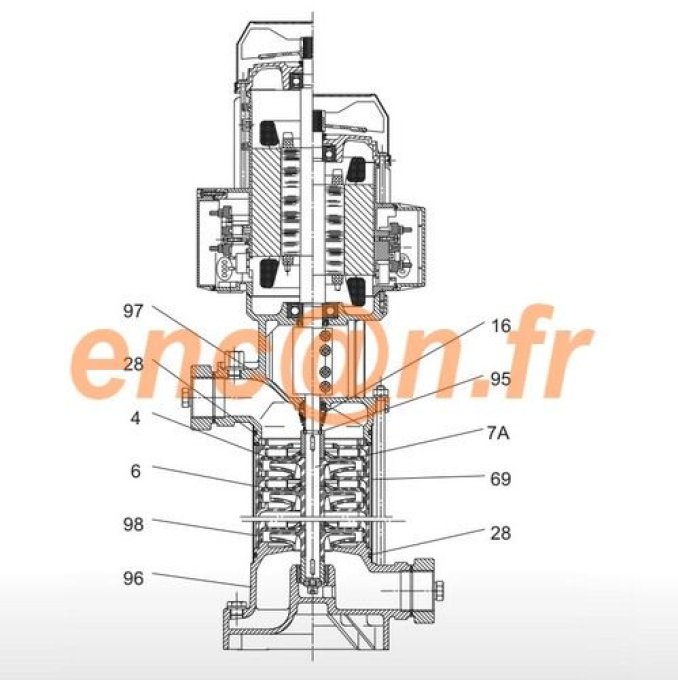 Pièces détachées DAB KV10/4M-KV10/4T-KV10/5M-KV10/5T-KV10/6M-KV10/6T-KV10/8T-838240-838241