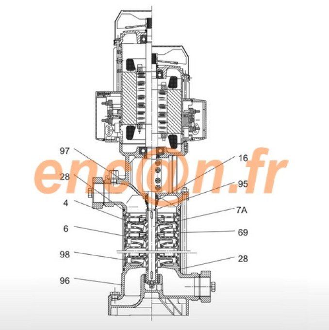 Pièces détachées DAB KV3/10M-KV3/10T-KV3/12M-KV3/12T-KV3/15M-KV3/15T-KV3/18T-838241-838240