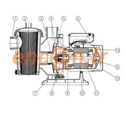 Joint de corps de pompe de filtration piscine SPIDO PC800 - 2962