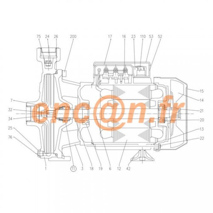 Pièces détachées de pompe Ebara CMA - CMB - CMC et CMD - kits 364500013 et 364500024