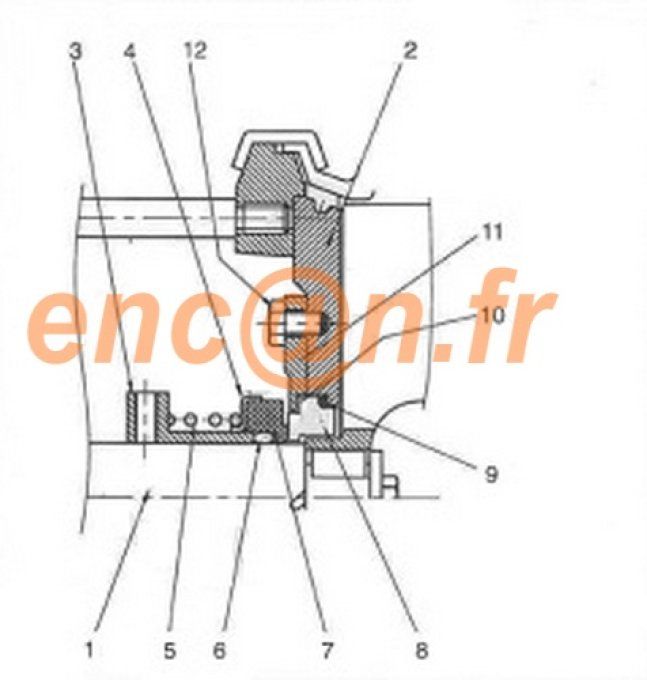 Grain fixe SIC/PTFE/EPDM de pompe Pierre Guerin C216