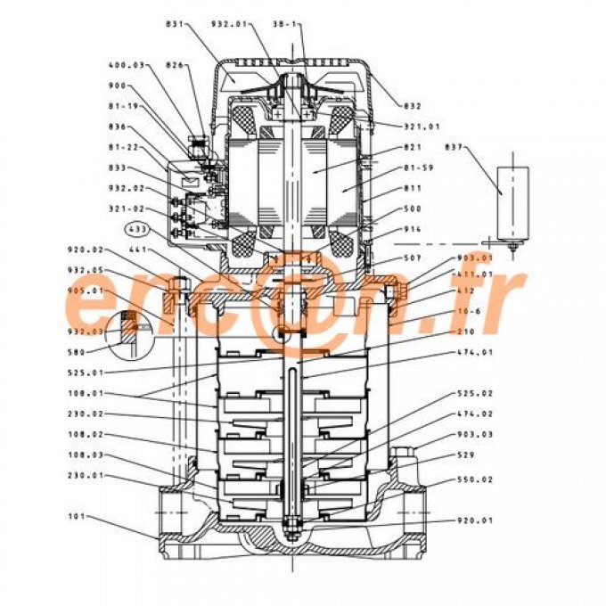 Pièces détachées de pompe KSB Movichrom NB (433)