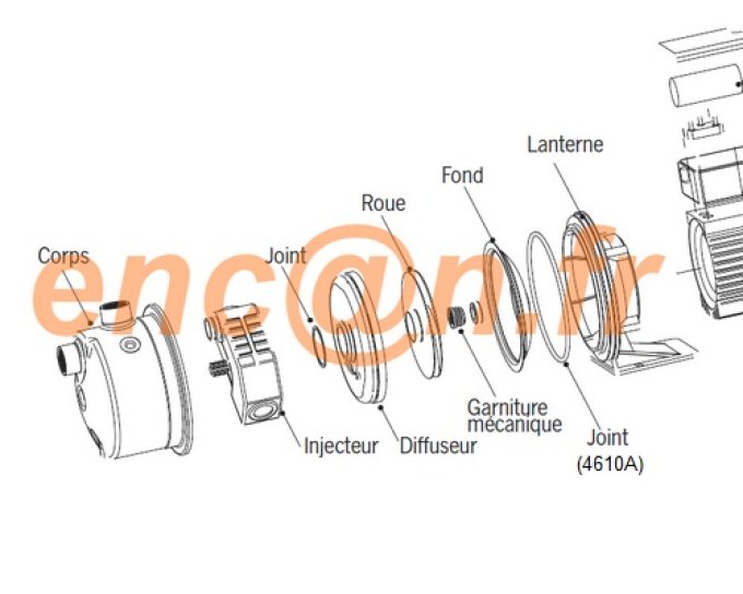 Pièces détachées (Joint de corps) de pompe surpresseur SALMSON JETSON 3M / 3MP / 3T