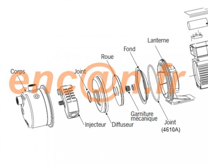 Joint de corps de pompe surpresseur SALMSON Jetson 1M/1MP/2M/2MP/2T/3M/3MP/3T 4083681 (4610A)