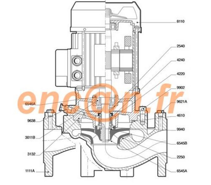 Pièces détachées de circulateur Salmson LRE (issue du kit n° 4064020)