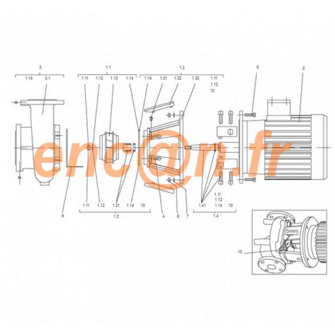 Pièces détachées pompe de surpression Salmson PBS (AQ1EGG) - 2132671 - 2138980 - 2138981 - 2138982