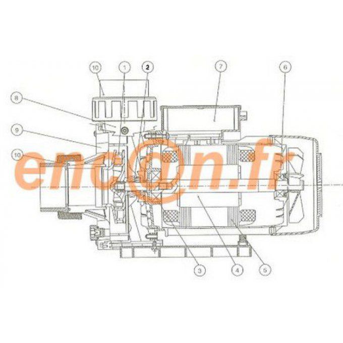 Pièces détachées de pompe Waterair Escawat ref. 007619 (8656)