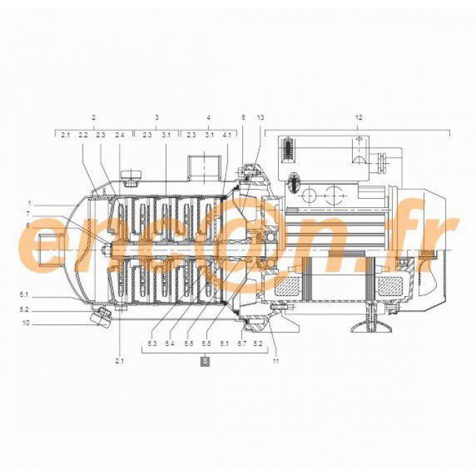 Pièces détachées de surpresseur WILO MP - FMP - HMP (4037161)