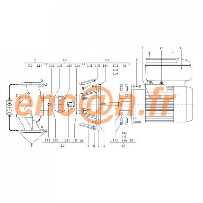 Pièces détachées de circulateur Wilo CronoTwin-DL-E (2026901 - 2026902 - 2026903)