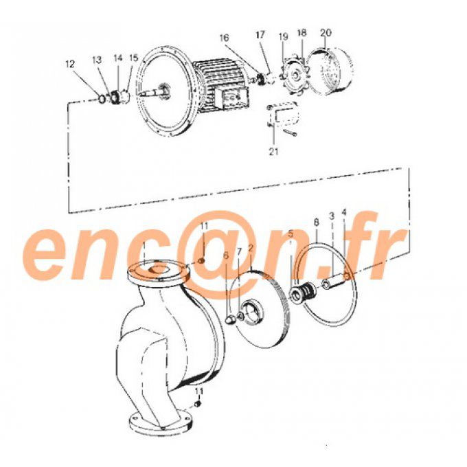 Pièces détachées de pompe circulateur Wilo IPn - 120613693